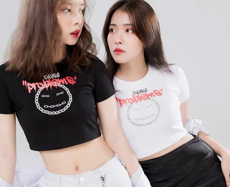 Áo thun croptop thời thượng Áo thun croptop thời thượng